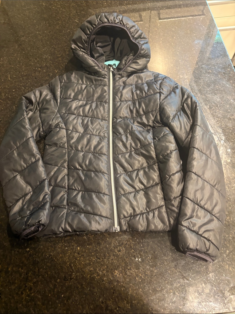 H&M Kids Black Quilted Hooded Puffer Jacket